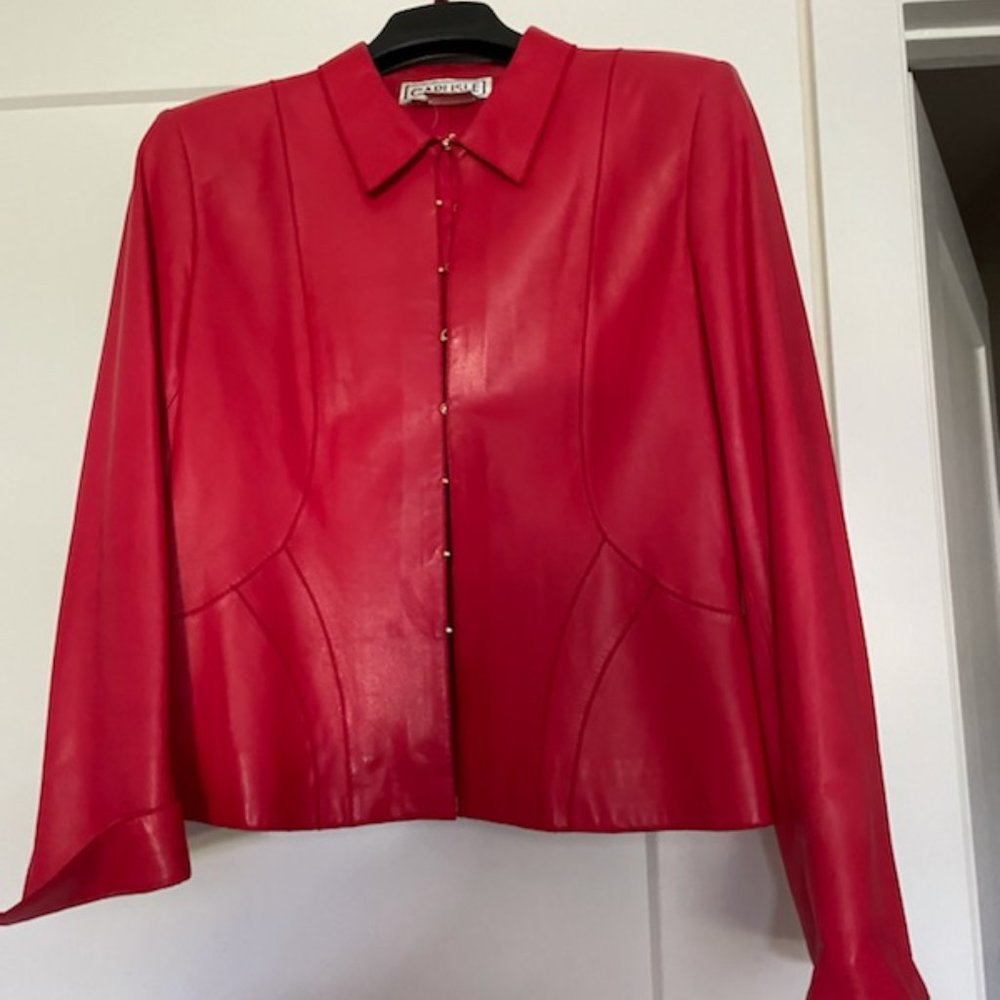 Carlisle red leather jacket